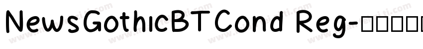 NewsGothicBTCond Reg字体转换